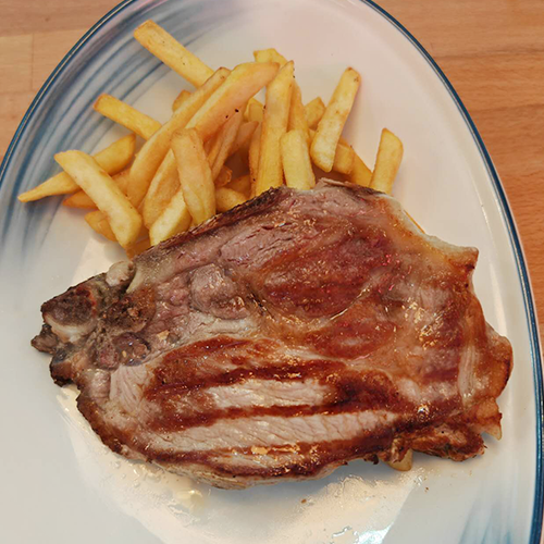 Cerdo plancha con patata