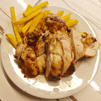 Pollo asado y patata